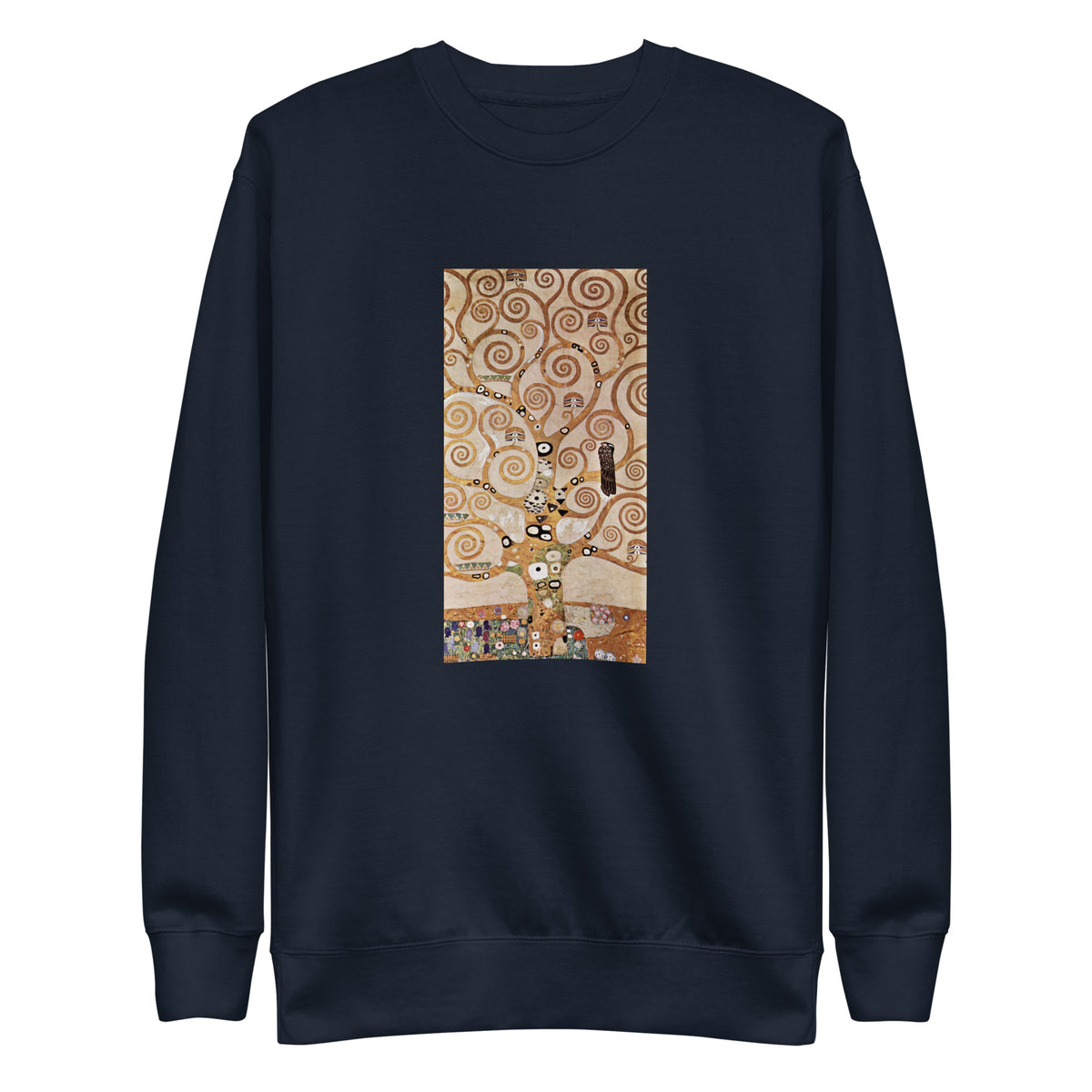 Navy Sweater Gustav Klimt L Arbre De Vie Famous Painting Signature