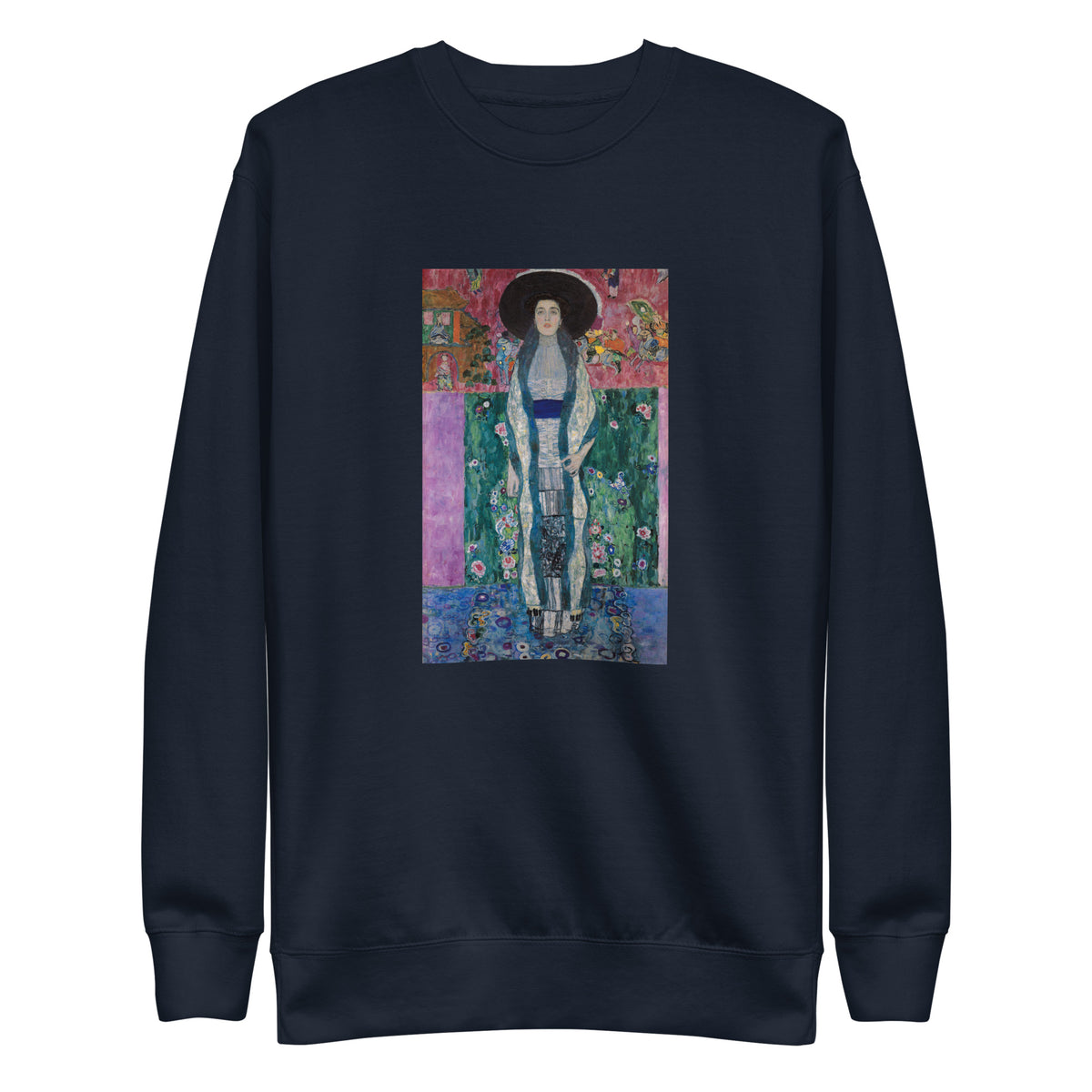Navy Sweater Gustav Klimt Portrait Of Adele Bloch-Bauer Famous Painting Signature