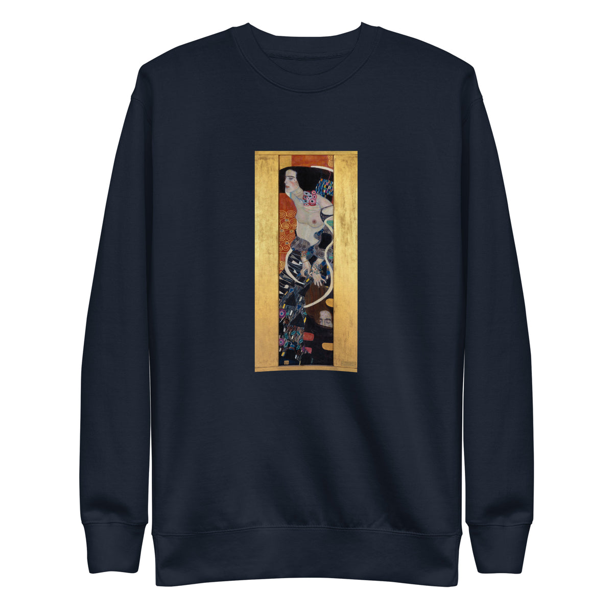 Navy Sweater Gustav Klimt Judith II Famous Painting Signature