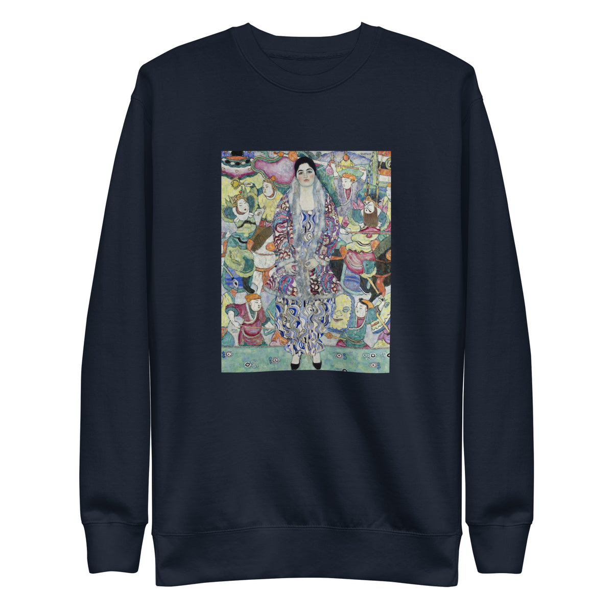 Navy Sweater Gustav Klimt Portrait Of Friederike Maria Beer Famous Painting Signature