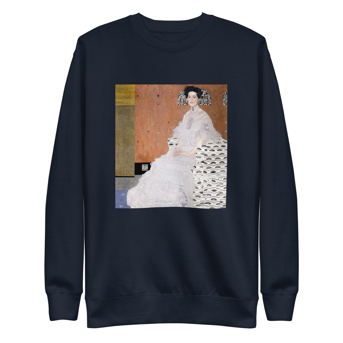 Navy Sweater Gustav Klimt Bildnis Fritza Riedler Famous Painting Signature