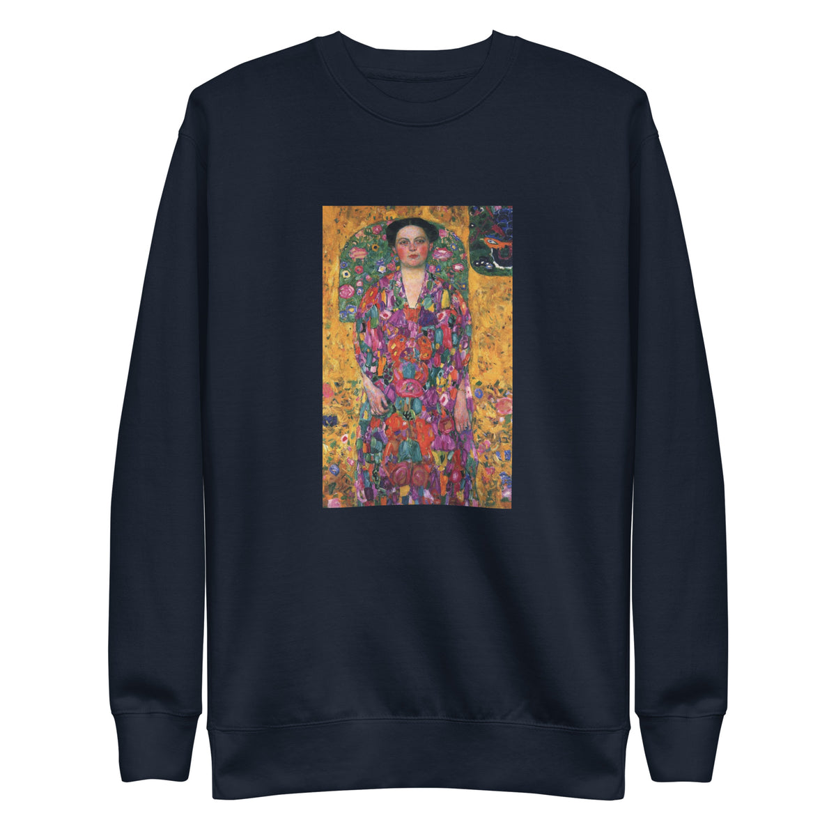 Navy Sweater Gustav Klimt Portrait Of Eugenia Primavesi Famous Painting Signature