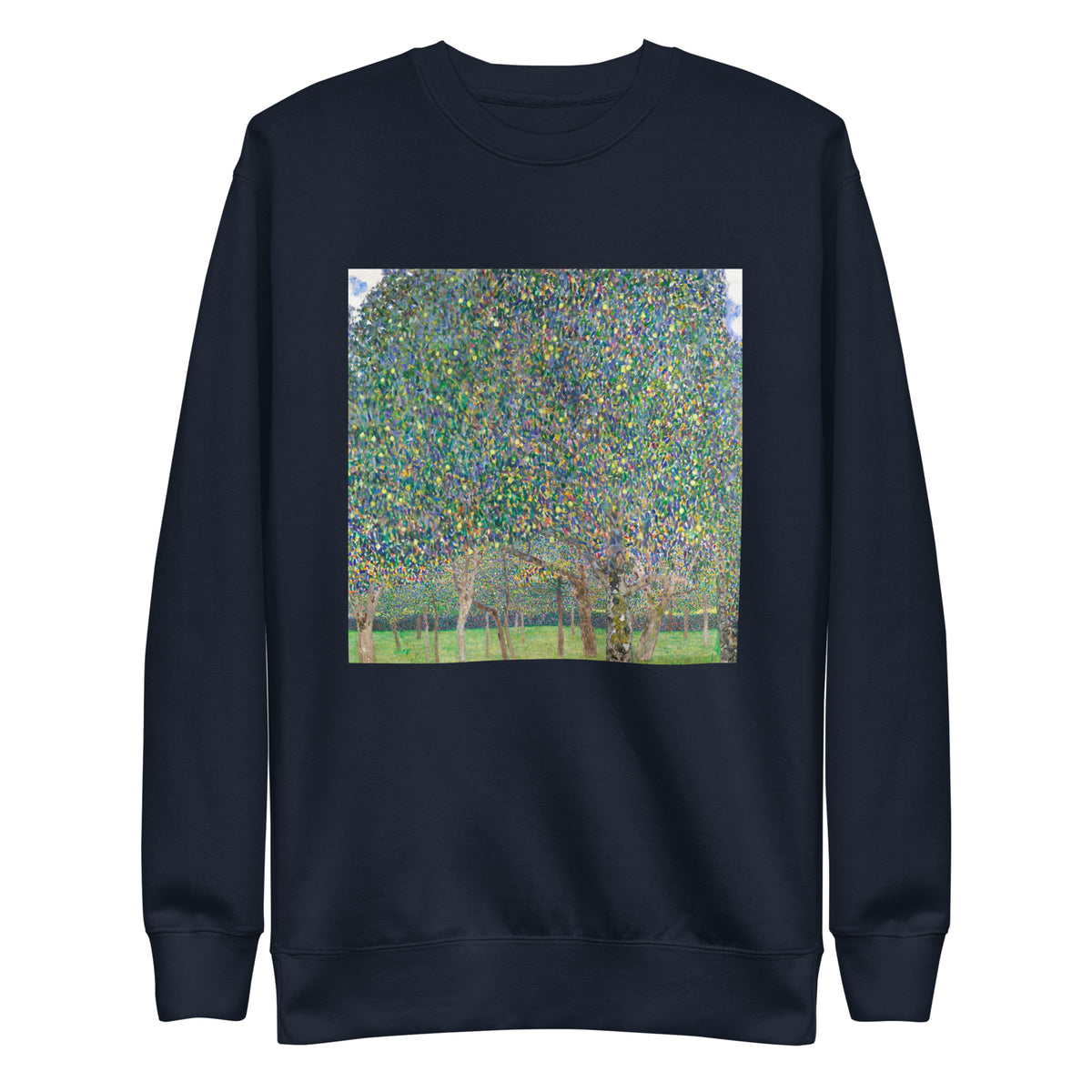 Navy Sweater Gustav Klimt Pear Tree Famous Painting Signature
