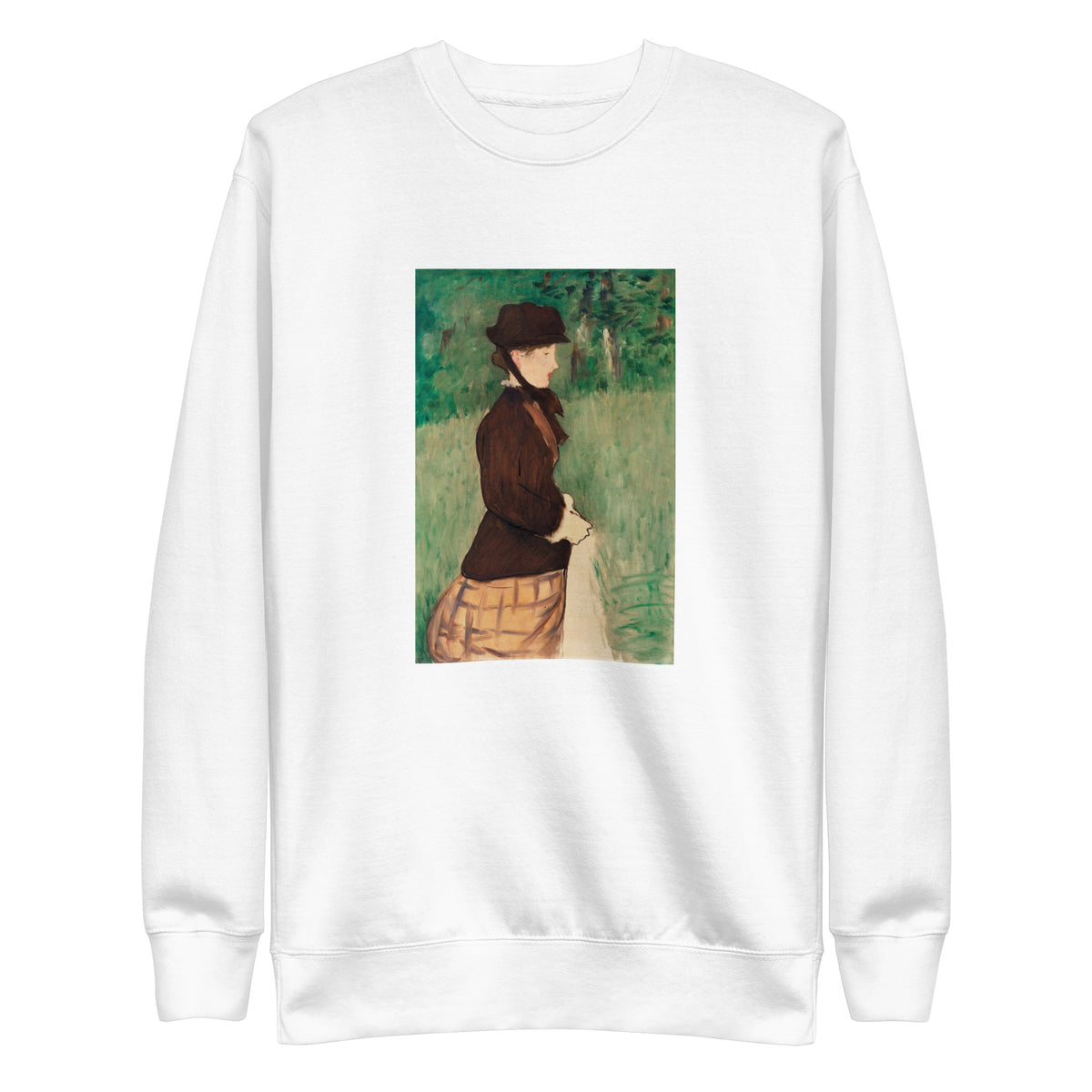 White Sweater Young Woman In A Garden Jeune Femme Dans Un Jardin Painting In High Resolution Signature