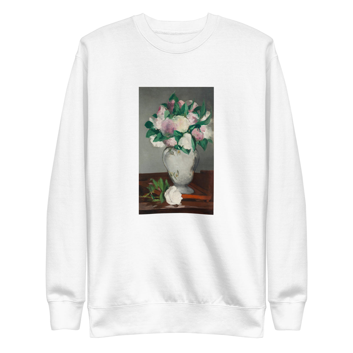 White Sweater Peonies Painting In High Resolution Signature