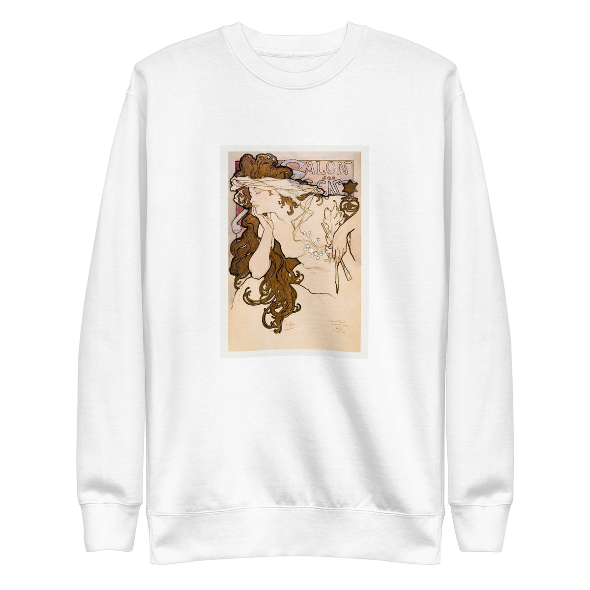 White Sweater Salon Des Cent Poster Signature
