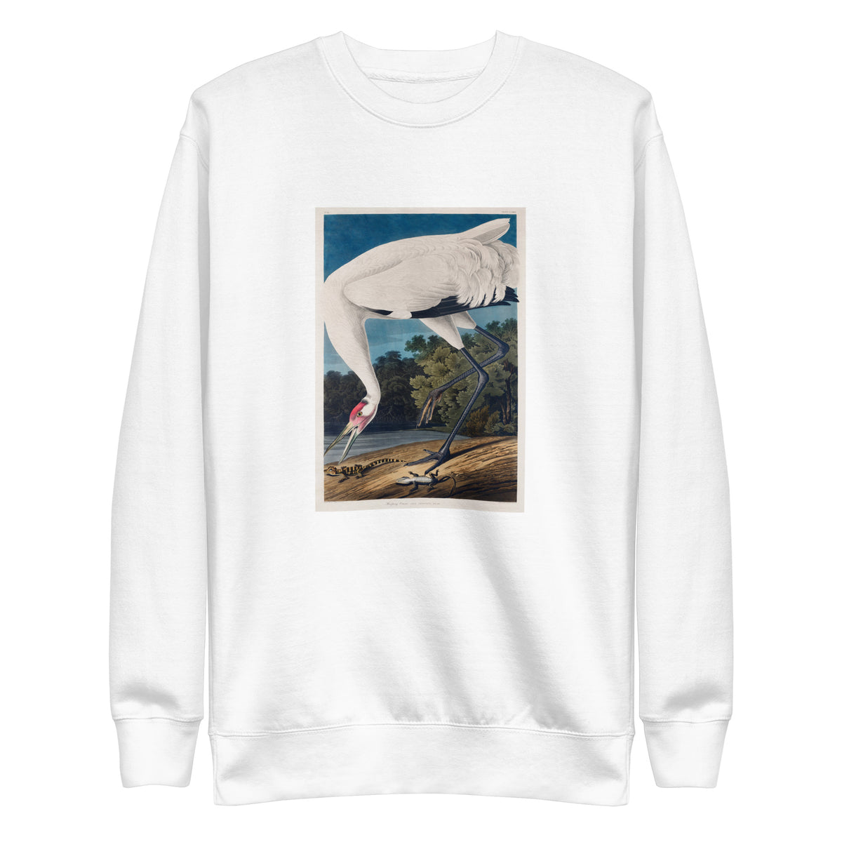 White Sweater Hooping Crane Signature