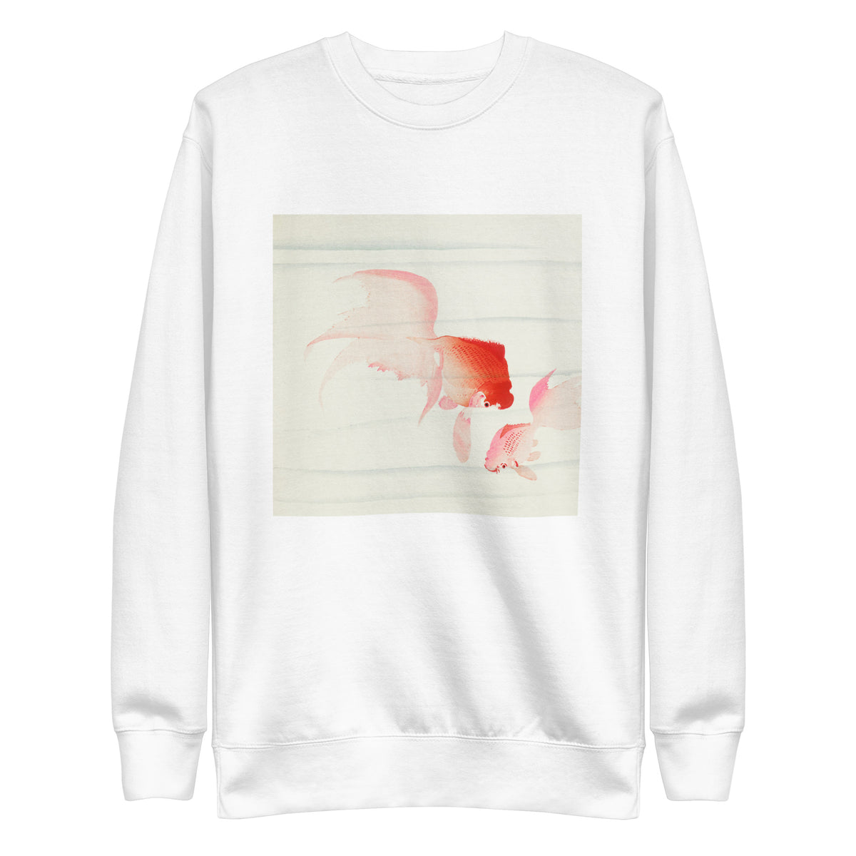 White Sweater Gold Fish - Ohara Koson 1900 Signature