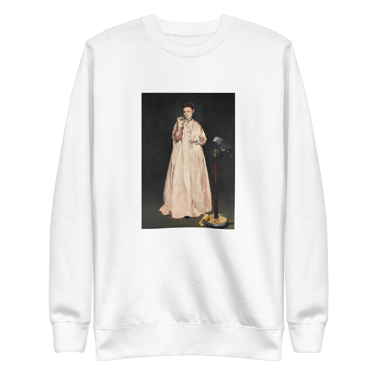 White Sweater Young Lady In 1866 Painting In High Resolution Signature