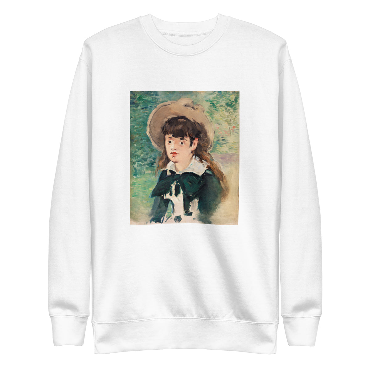 White Sweater Young Girl On A Bench Fillette Sur Un Banc Painting In High Resolution Signature