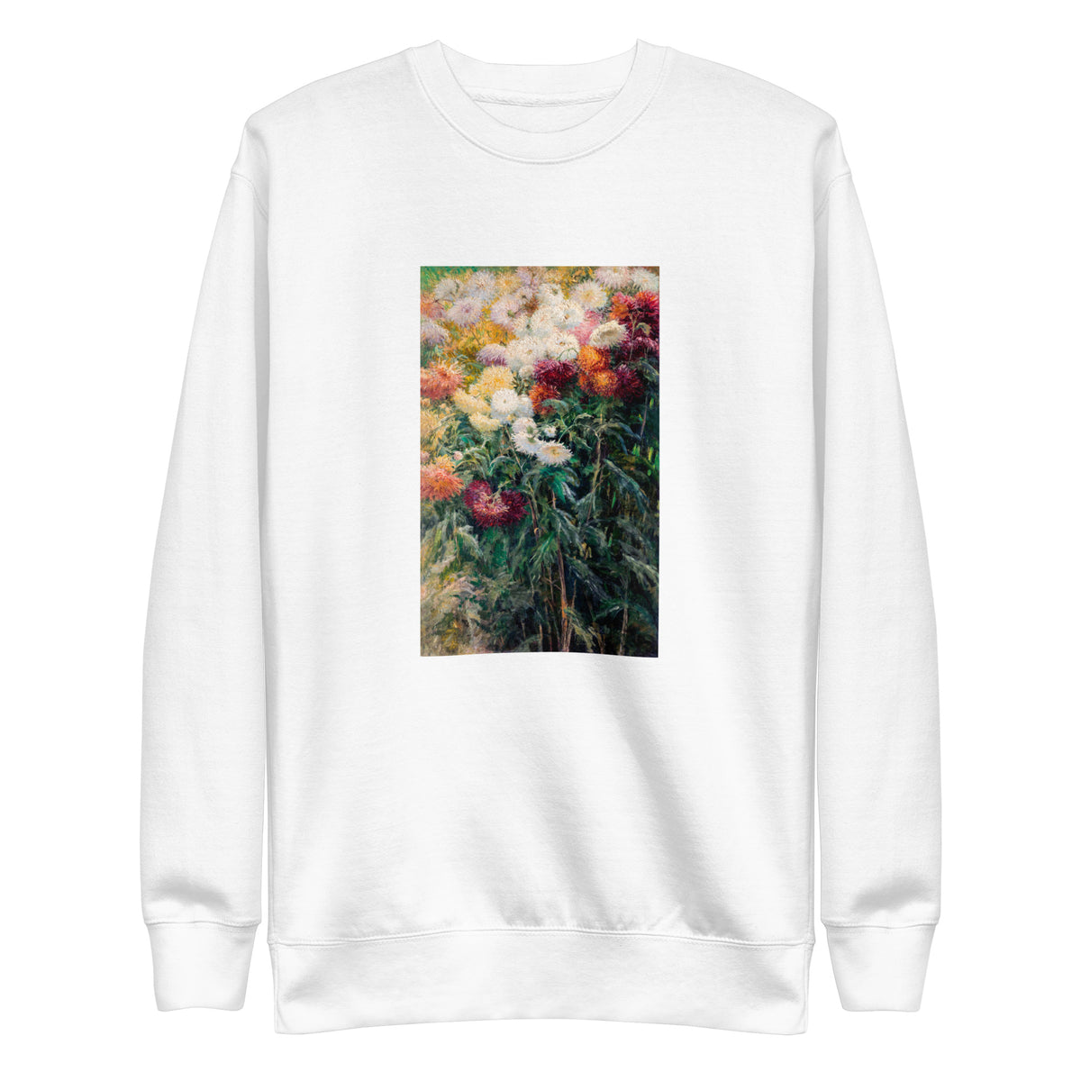 White Sweater Chrysanthemums In The Garden At Petit Gennevilliers Painting In High Resolution Signature
