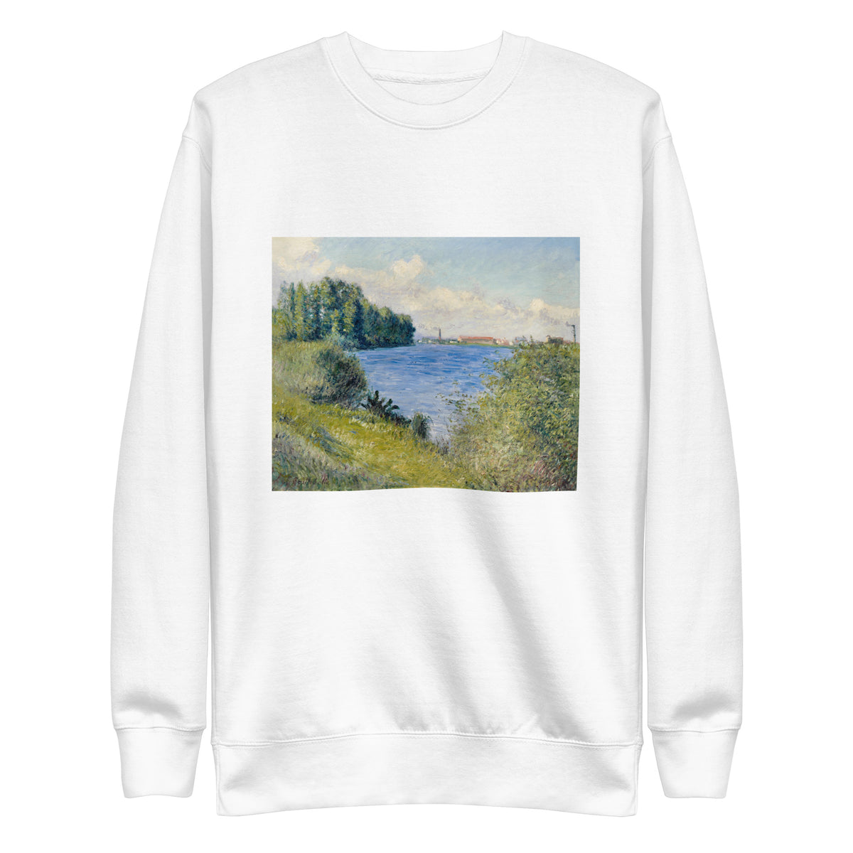 White Sweater The Seine At Argenteuil Painting In High Resolution Signature