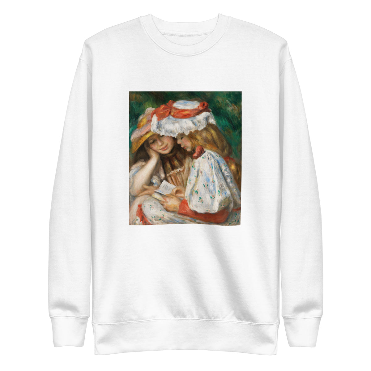 White Sweater Two Girls Reading C 1890 1891 Signature
