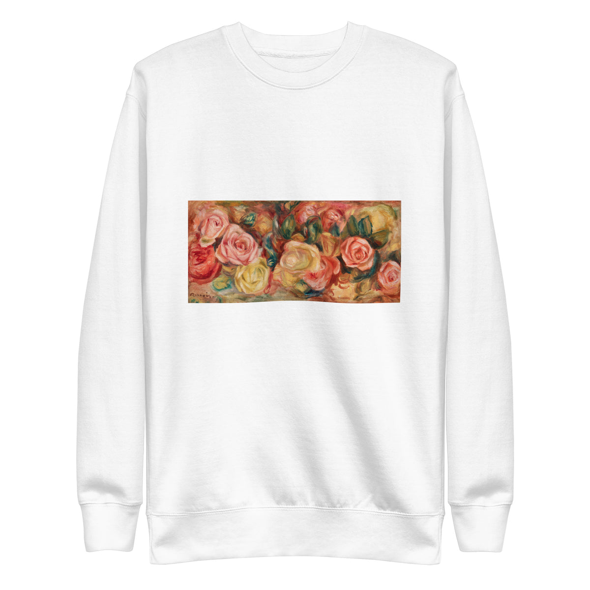White Sweater Roses Renoir Signature