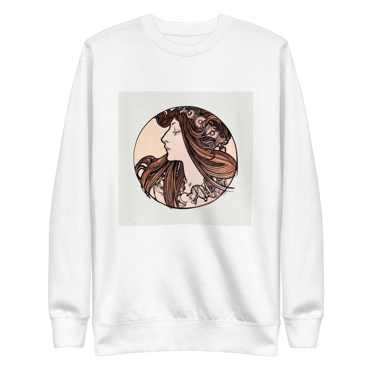 White Sweater Stained Glass Fouquet Mucha III Signature