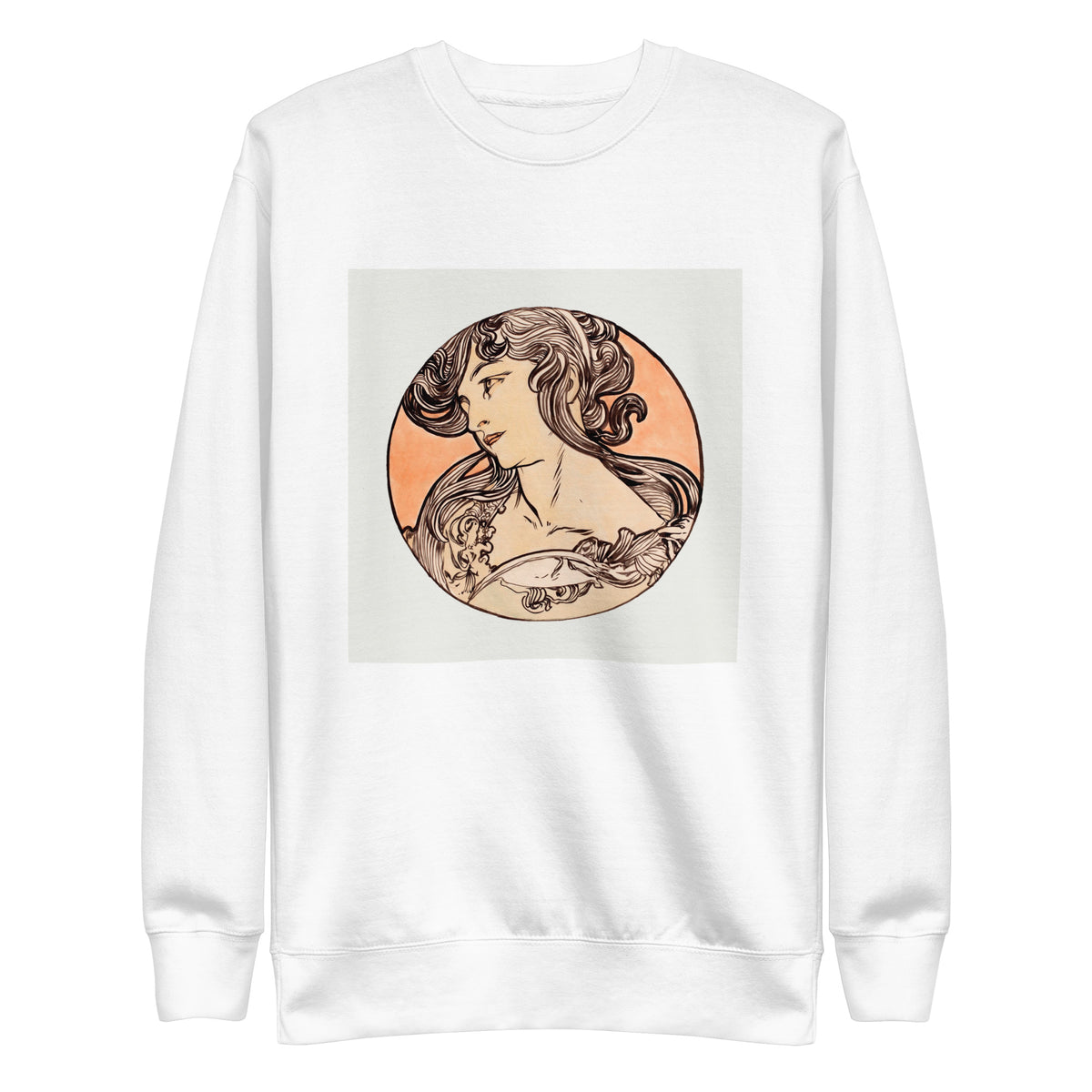 White Sweater Stained Glass Fouquet Mucha IX Signature