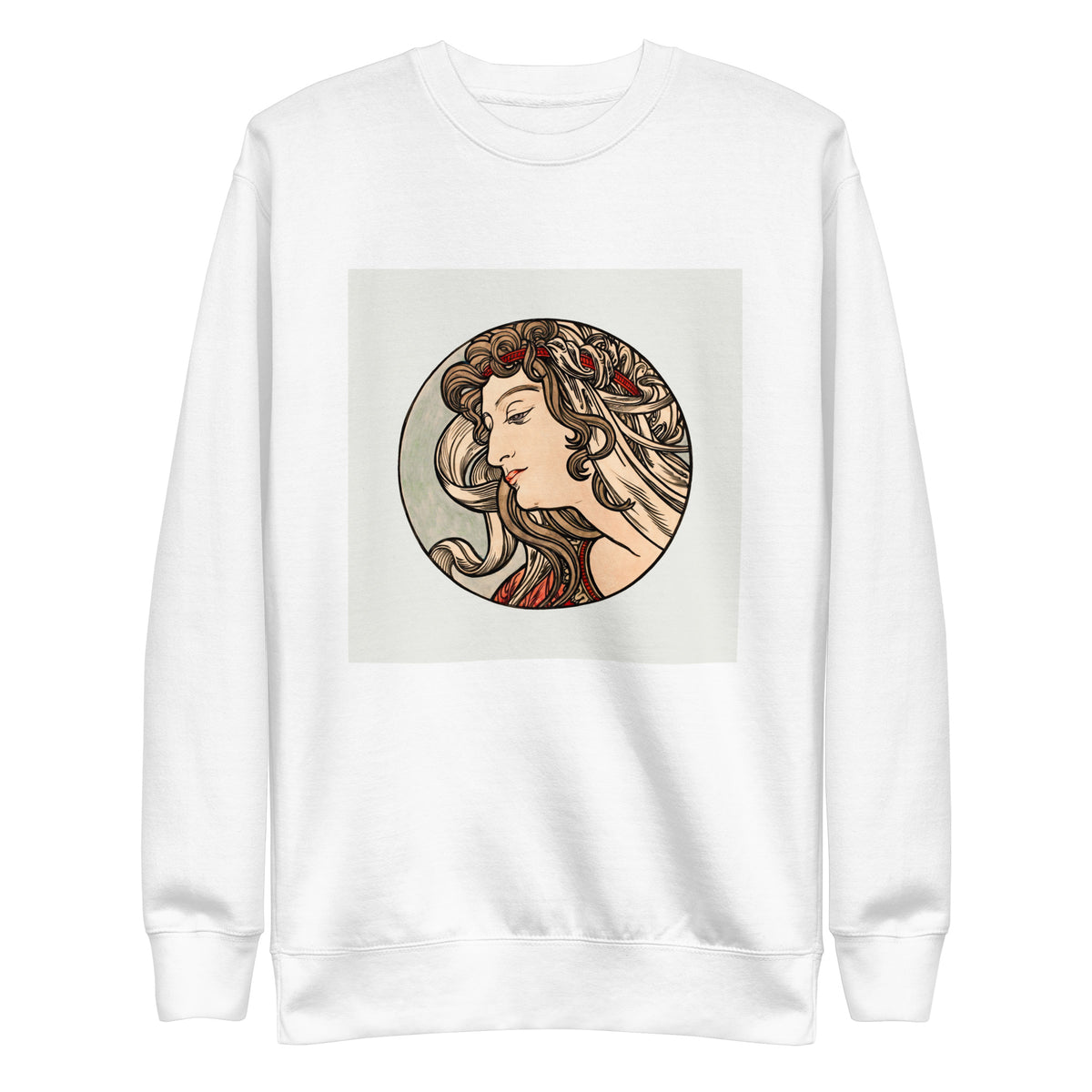White Sweater Stained Glass Fouquet Mucha V Signature