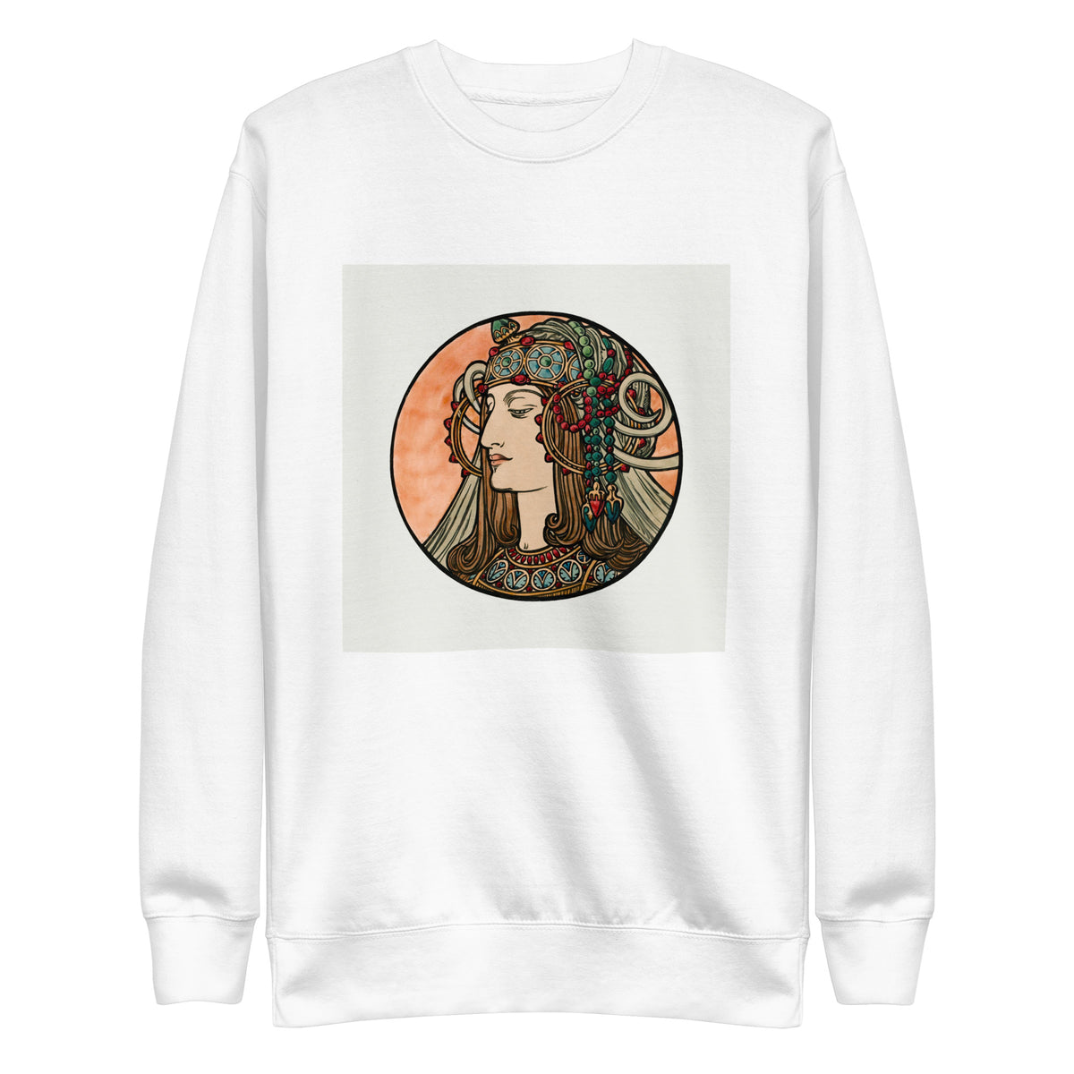 White Sweater Stained Glass Fouquet Mucha VI Signature