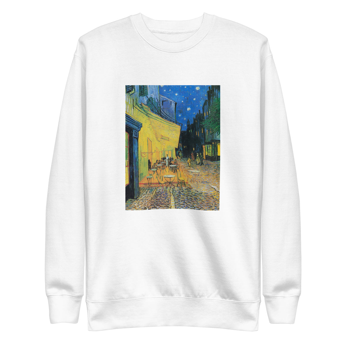 White Sweater Vincent Van Gogh S Cafe Terrace At Night Famous Painting Signature