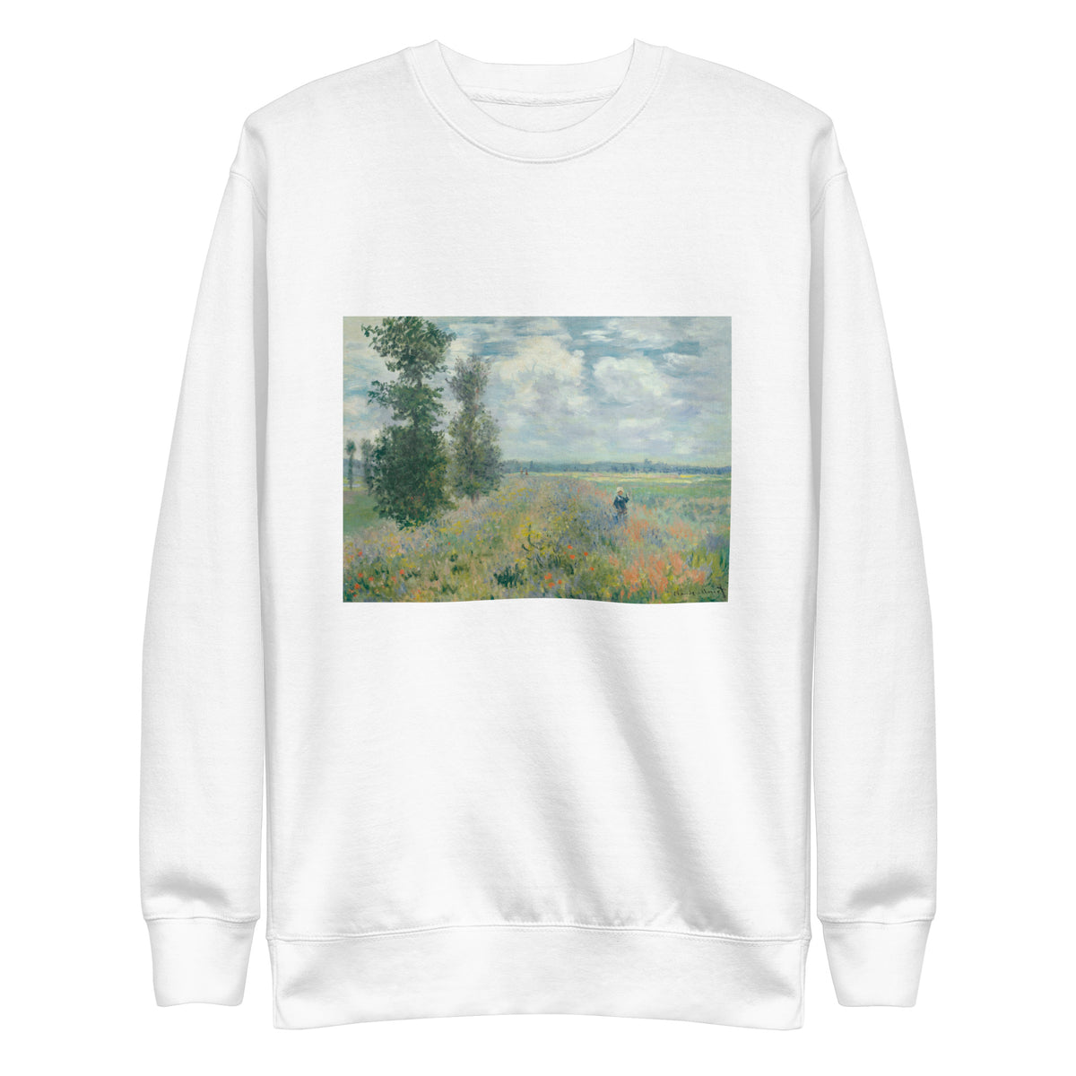White Sweater Poppy Fields Near Argenteuil Signature