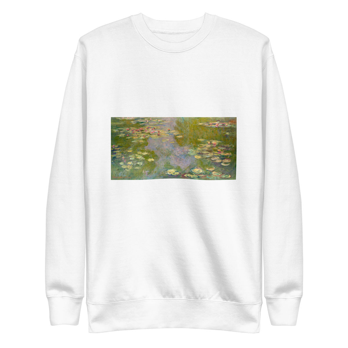 White Sweater Water Lilies Signature