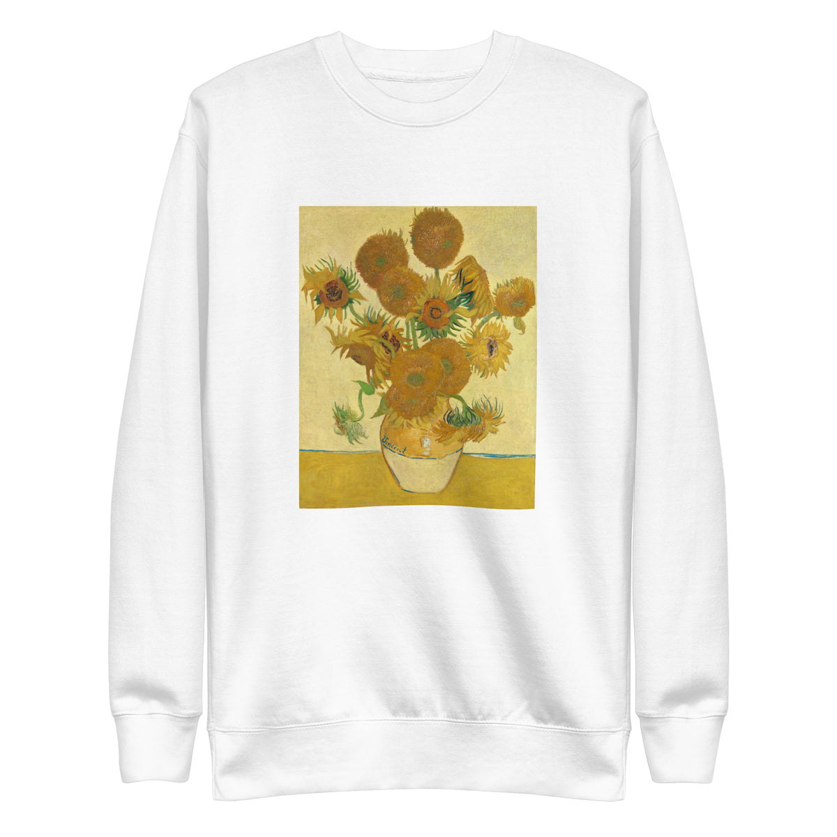 White Sweater Vincent Van Gogh S Sunflowers Famous Still Life Painting Signature