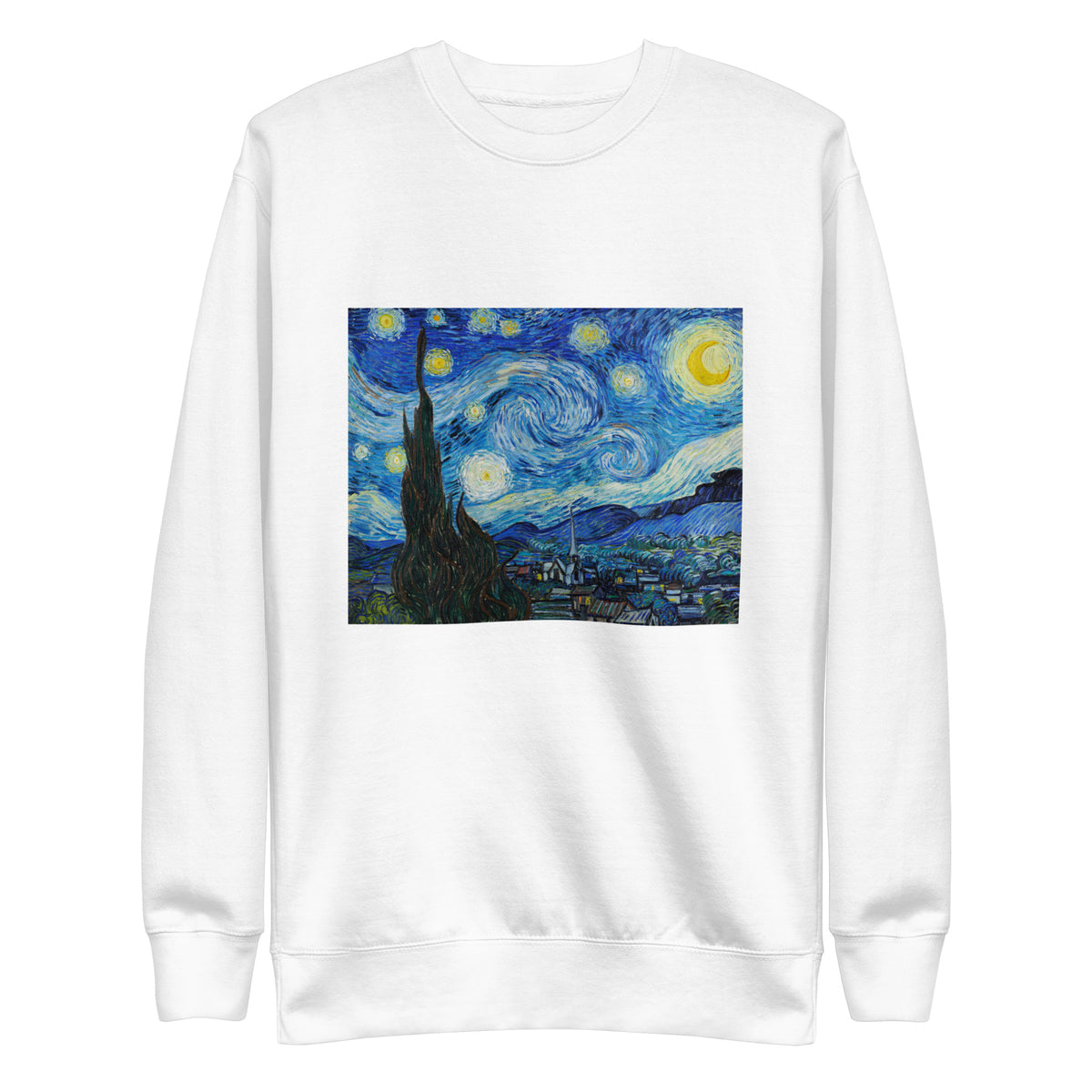 White Sweater Vincent Van Gogh S The Starry Night Famous Painting Signature