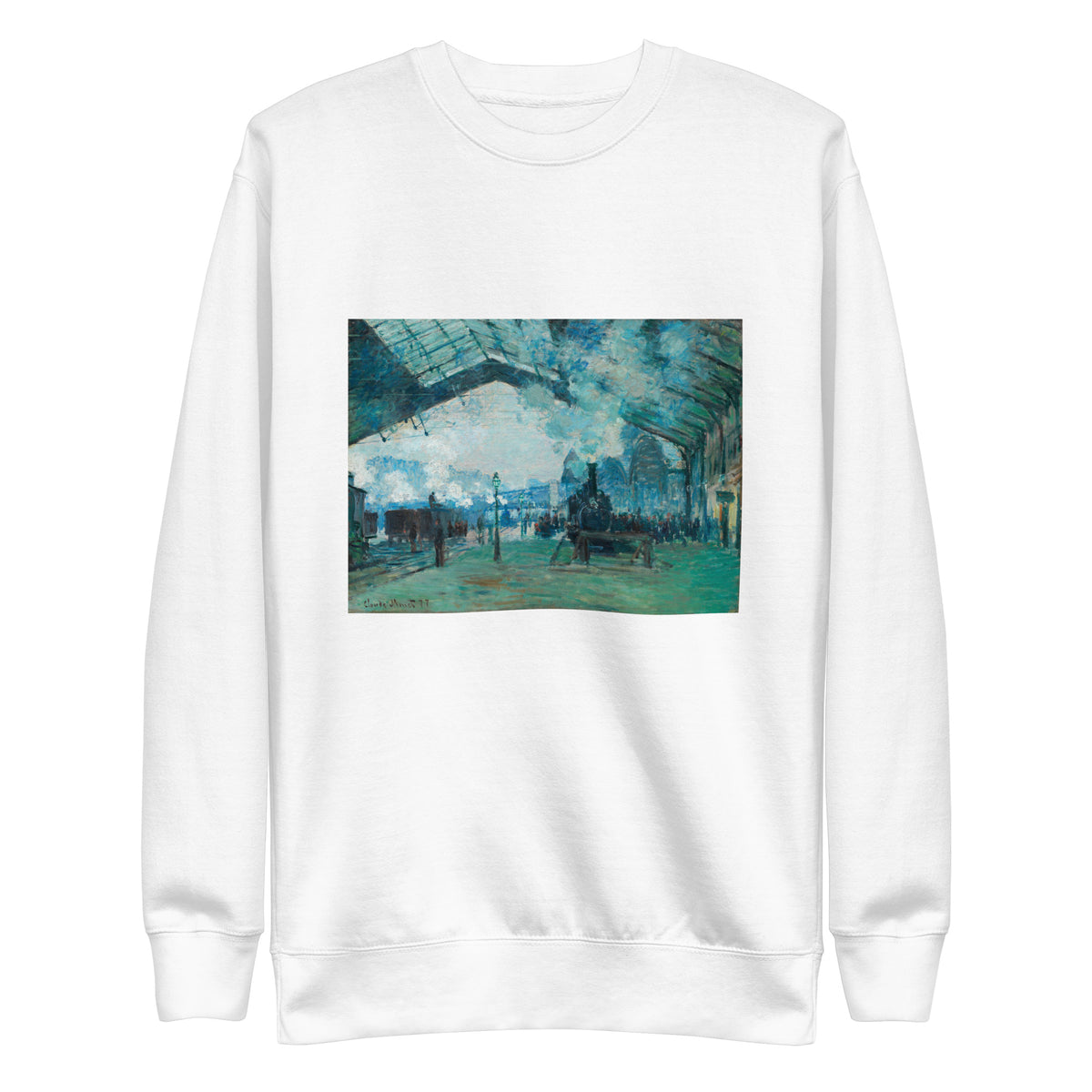 White Sweater Arrival Of The Normandy Train Gare Saint-Lazare Signature