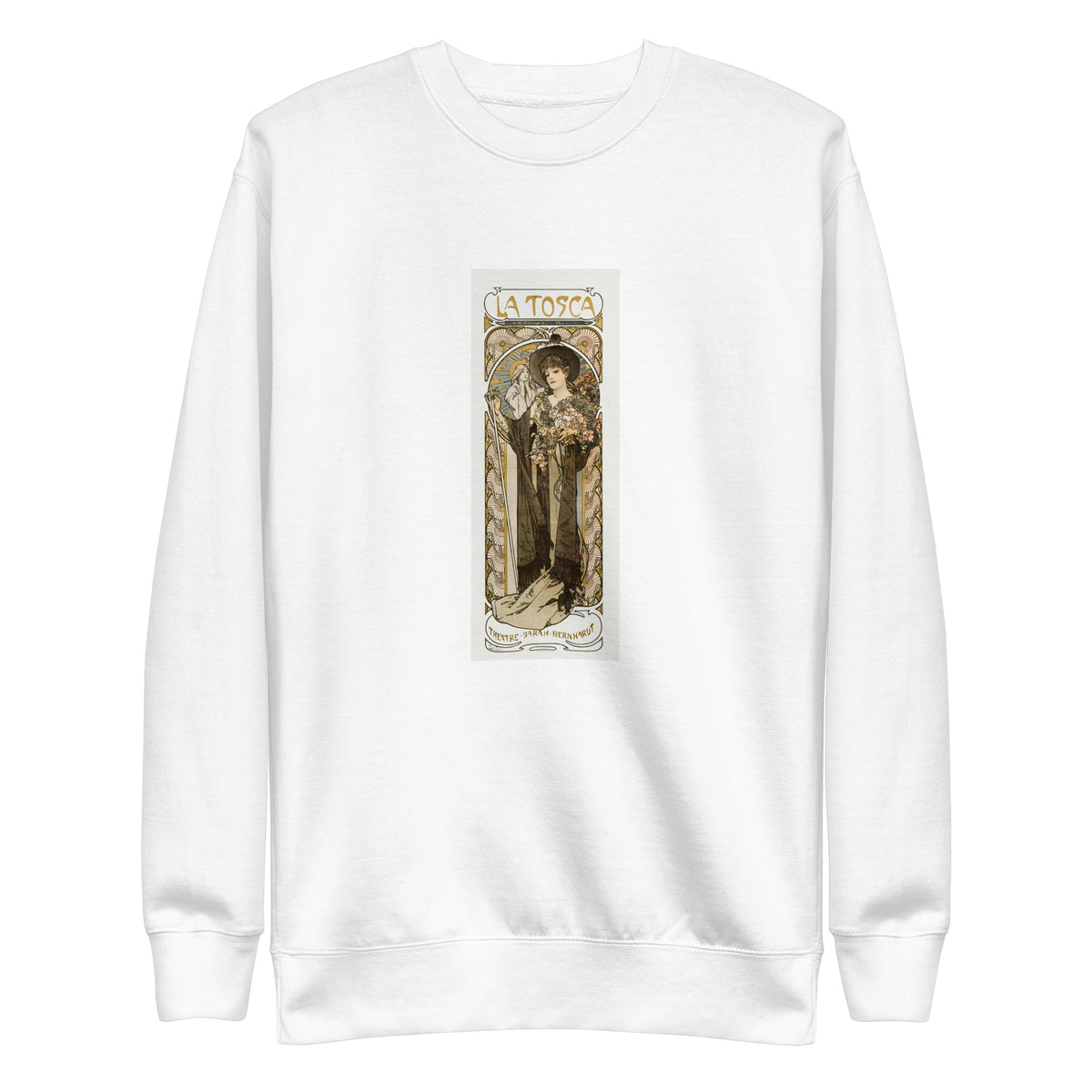 White Sweater La Tosca Sarah Bernhardt - Alphonse Maria Mucha 1869 Signature