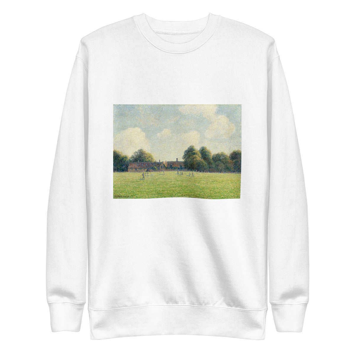 White Sweater Hampton Court Green Signature