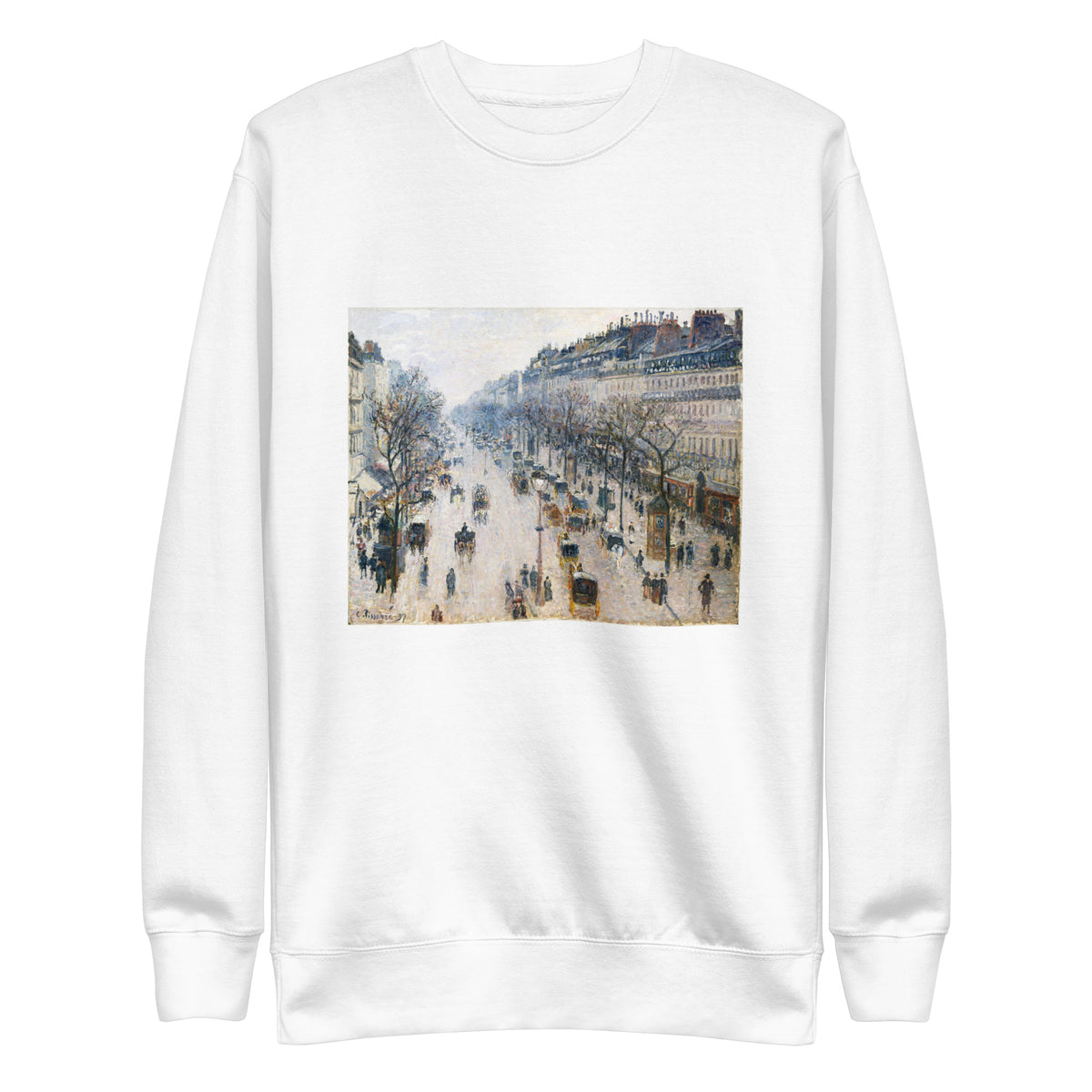 White Sweater The Boulevard Montmartre On A Winter Morning Signature