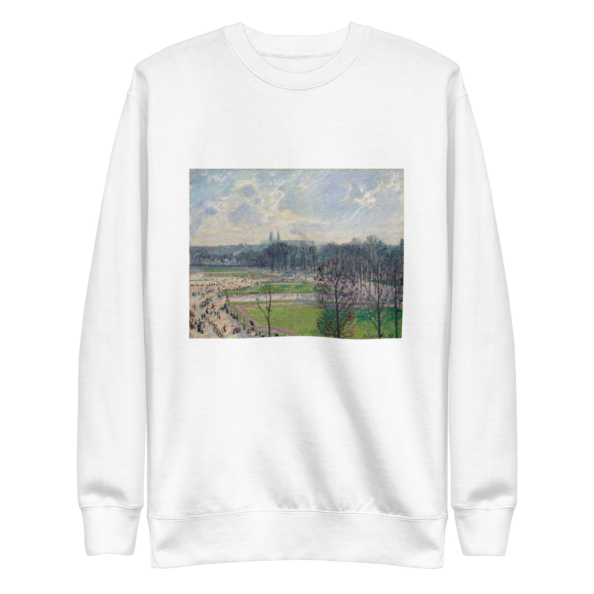 White Sweater The Garden Of The Tuileries On A Winter Afternoon Signature