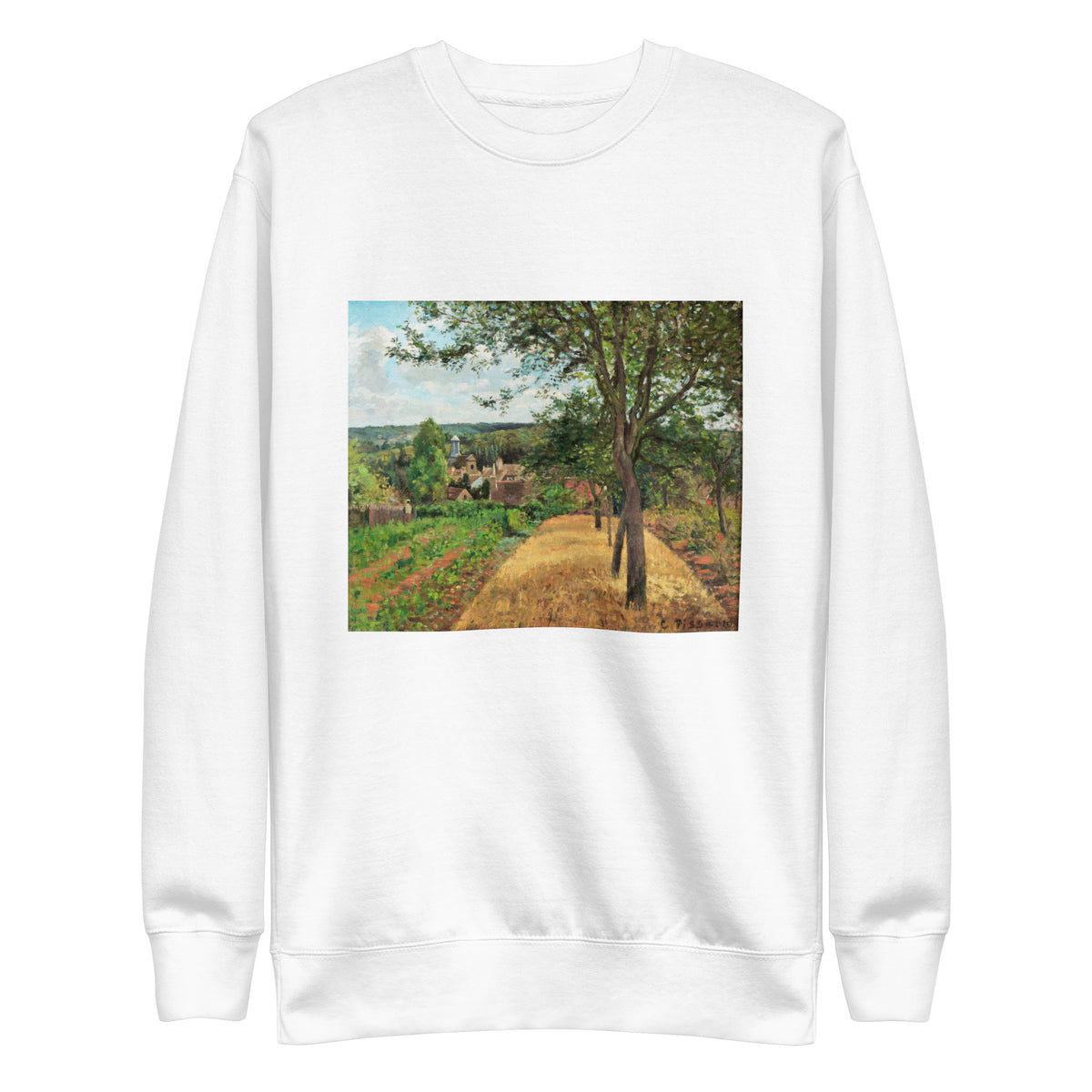 White Sweater Orchards At Louveciennes Painting In High Resolution Signature