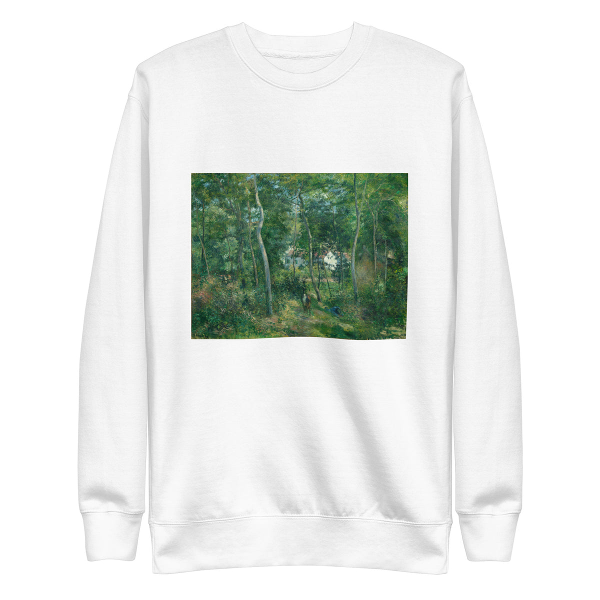 White Sweater Edge Of The Woods Near L Hermitage Pontoise Signature