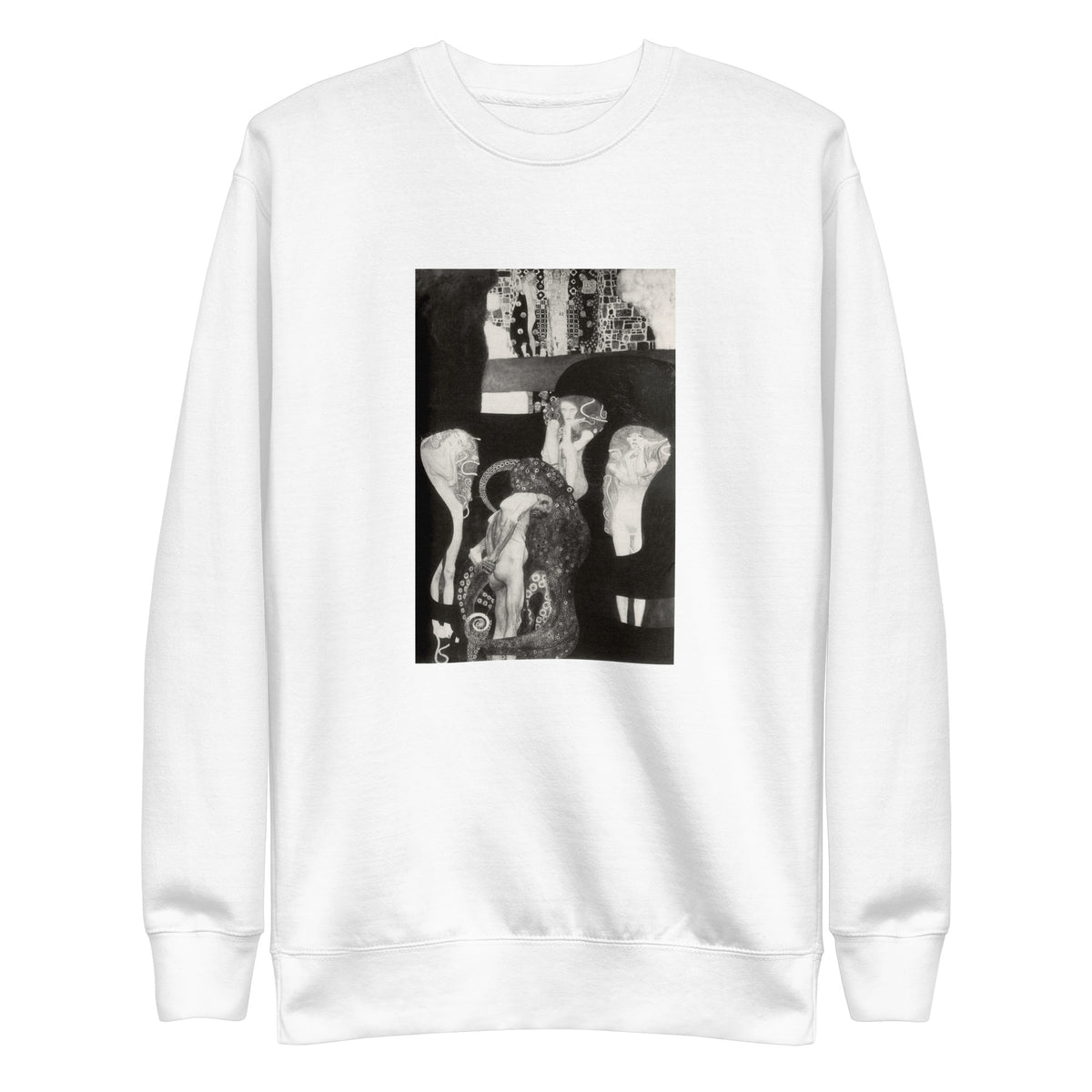 White Sweater Gustav Klimt Jurisprudence Famous Painting Signature