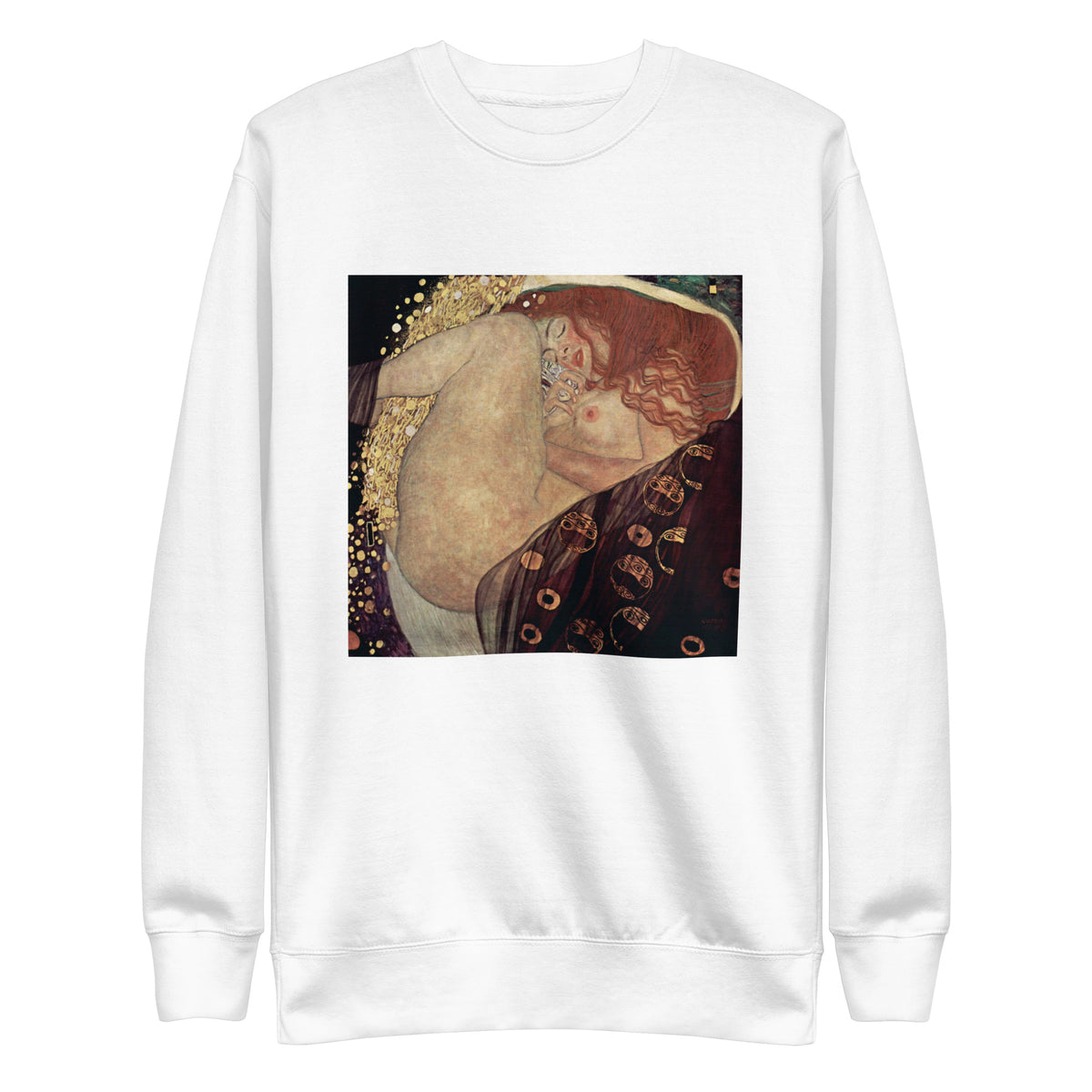 White Sweater Gustav Klimt Danae Famous Painting Signature