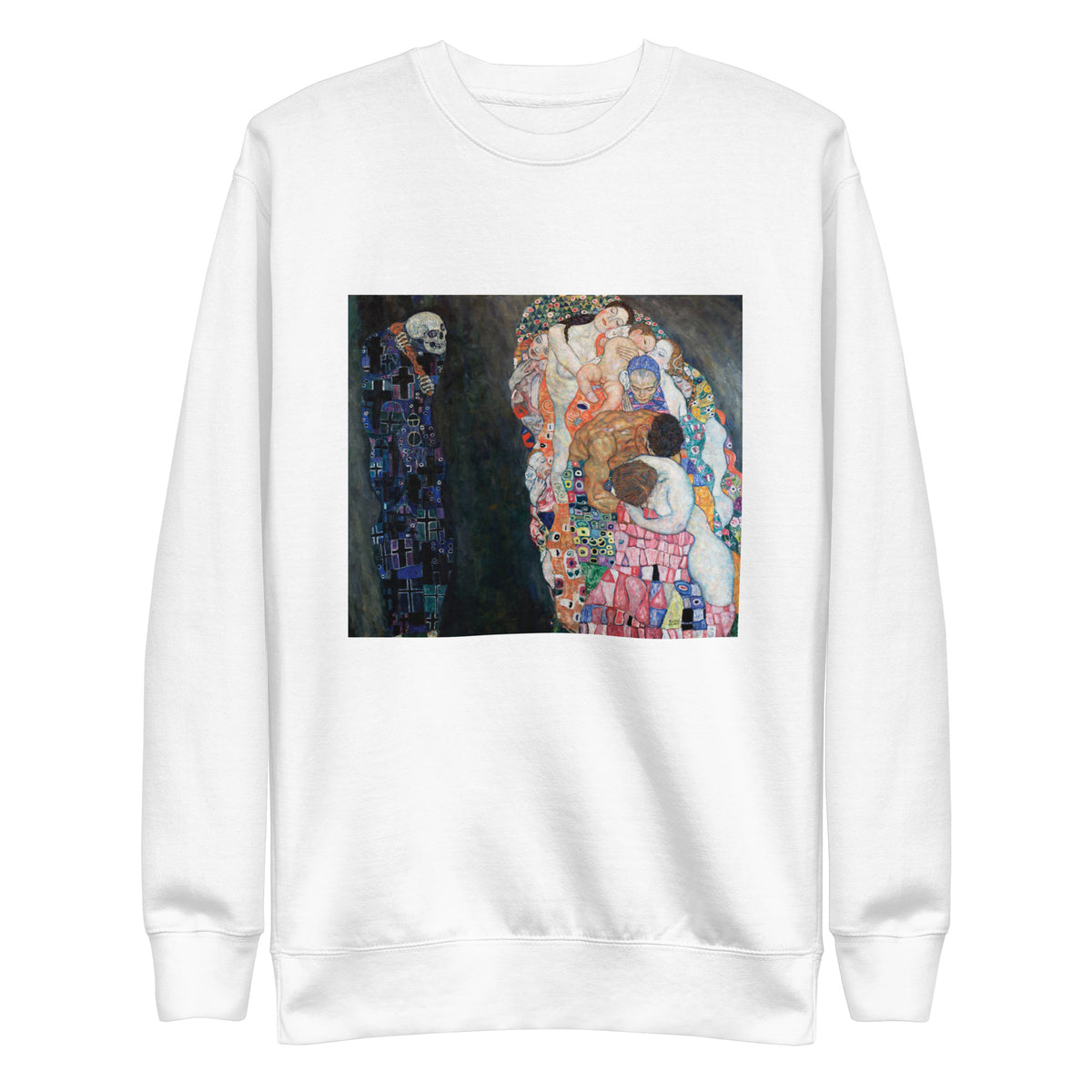 White Sweater Gustav Klimt Death And Life Famous Painting Signature
